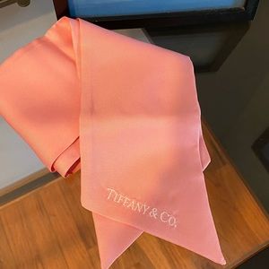 Tiffany & Co 100% Silk Belt Pink